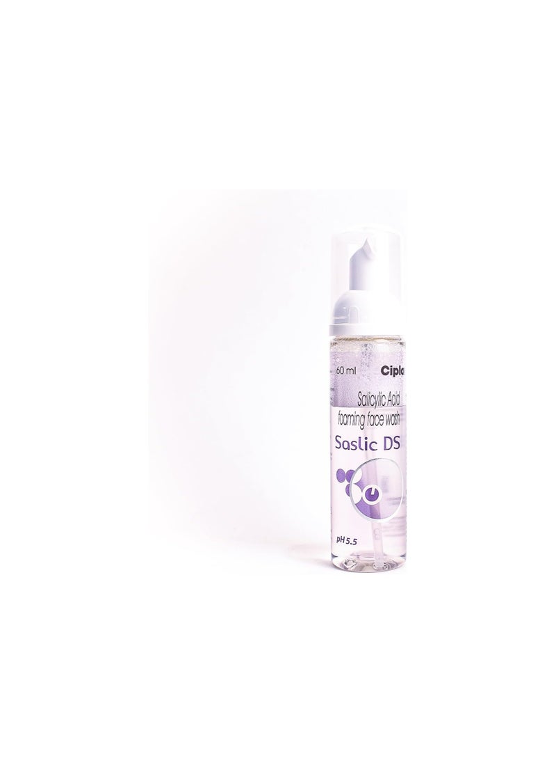 Cipla - Cipla Saslic DS Foaming Face Wash for Oily, Acne & Pimple Prone Skin (60ml) - Image 1