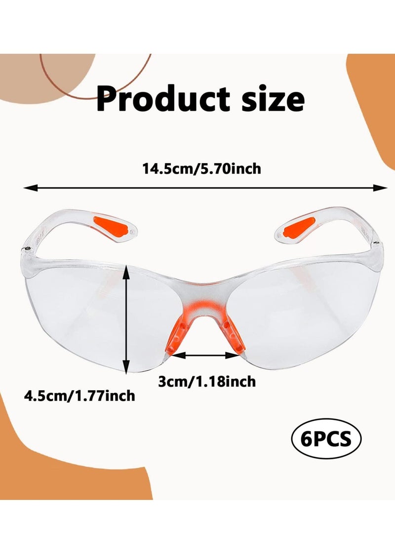 12Pcs PC Transparent Safety Glasses for Work Scratch Resistant Anti Fog Coating Safety Goggles Eye Protection for Woodworking Lab Work Mowing Yard Work Equipment Against Dust  - Image 3