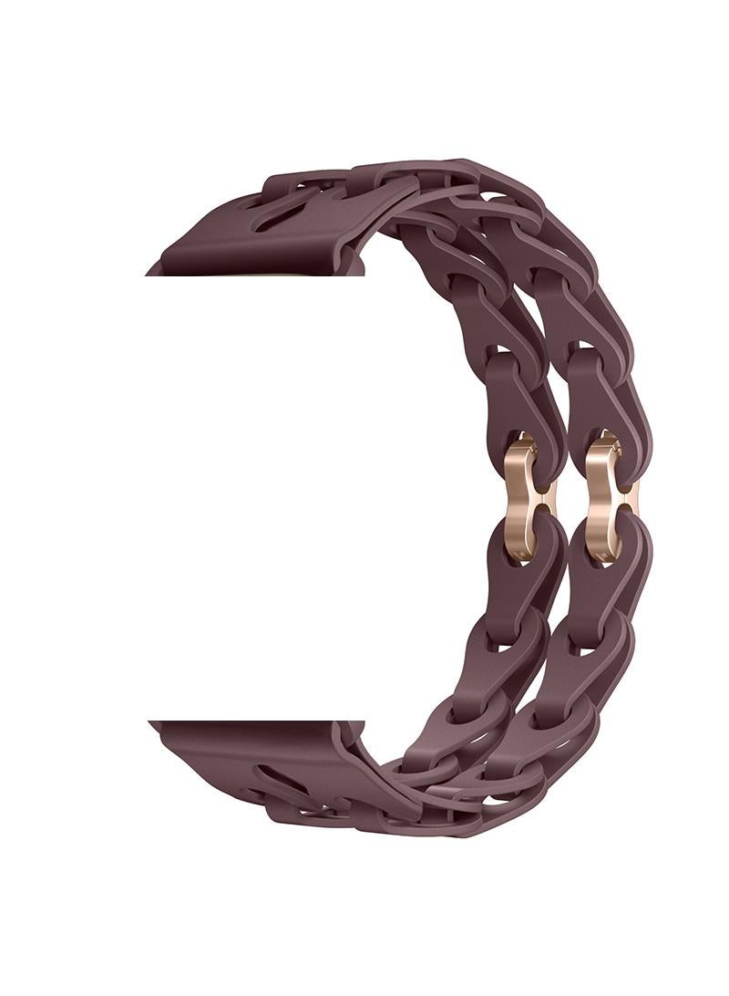 Y&D For Apple 42/44/45/49mm Fashion Hollow Silicone Bracelet Strap - Image 1