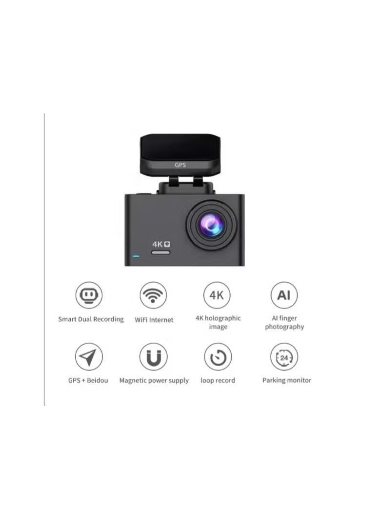 4K Dual Dash Cam Front and Rear with WiFi GPS Night Vision - Image 3