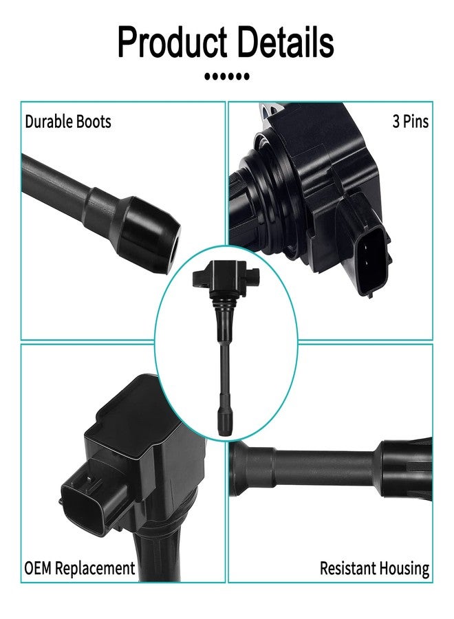AULINK Ignition Coil Pack of 4 UF549 5C1753 C1696 Compatible With 2007-2019 Nissan Altima Cube Rogue Sentra Versa NV200 Pathfinder Infiniti FX50 M56 QX60 QX70 - Image 2
