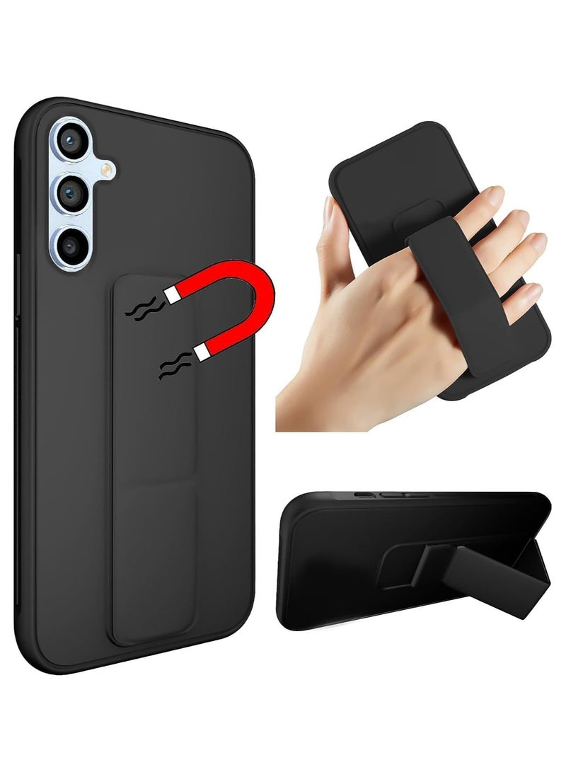 Samsung Galaxy A26 Back Stand Case Magnetic Car Holder Soft Silicone Horizontal & Vertical Kickstand Cover Wrist Strap Full protection Case for Samsung Galaxy A26 - Image 1