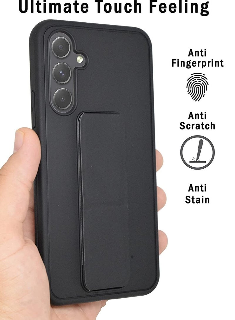 Samsung Galaxy A26 Back Stand Case Magnetic Car Holder Soft Silicone Horizontal & Vertical Kickstand Cover Wrist Strap Full protection Case for Samsung Galaxy A26 - Image 3