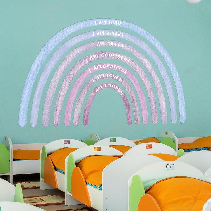 Tinideya Watercolor Rainbow Wall Decal - Image 5