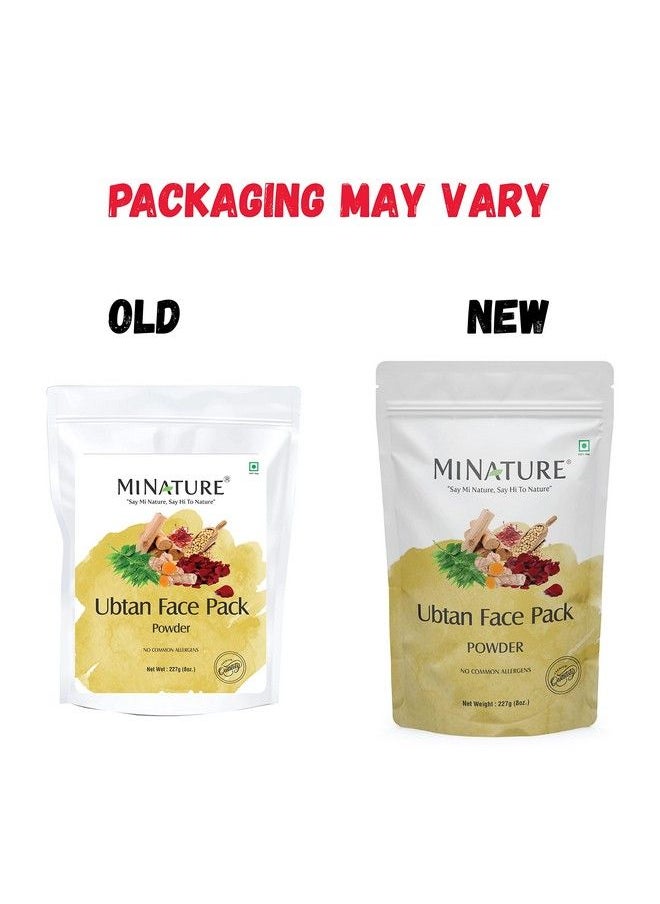 minature - Ubtan Face And Body Pack By Mi Nature | Turmeric Barley Chickpeas Neem Sandalwood Mograflower Saffron And Rose Petal | Remove Acne | | 227G (8 Oz.) (0.5 Lb) | From India - Image 1