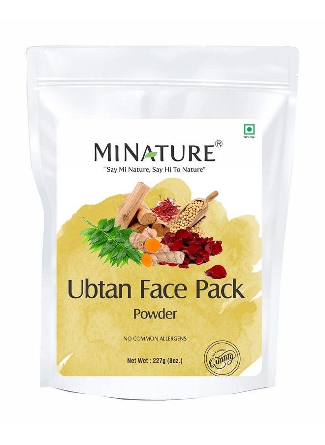 minature - Ubtan Face And Body Pack By Mi Nature | Turmeric Barley Chickpeas Neem Sandalwood Mograflower Saffron And Rose Petal | Remove Acne | | 227G (8 Oz.) (0.5 Lb) | From India - Image 1