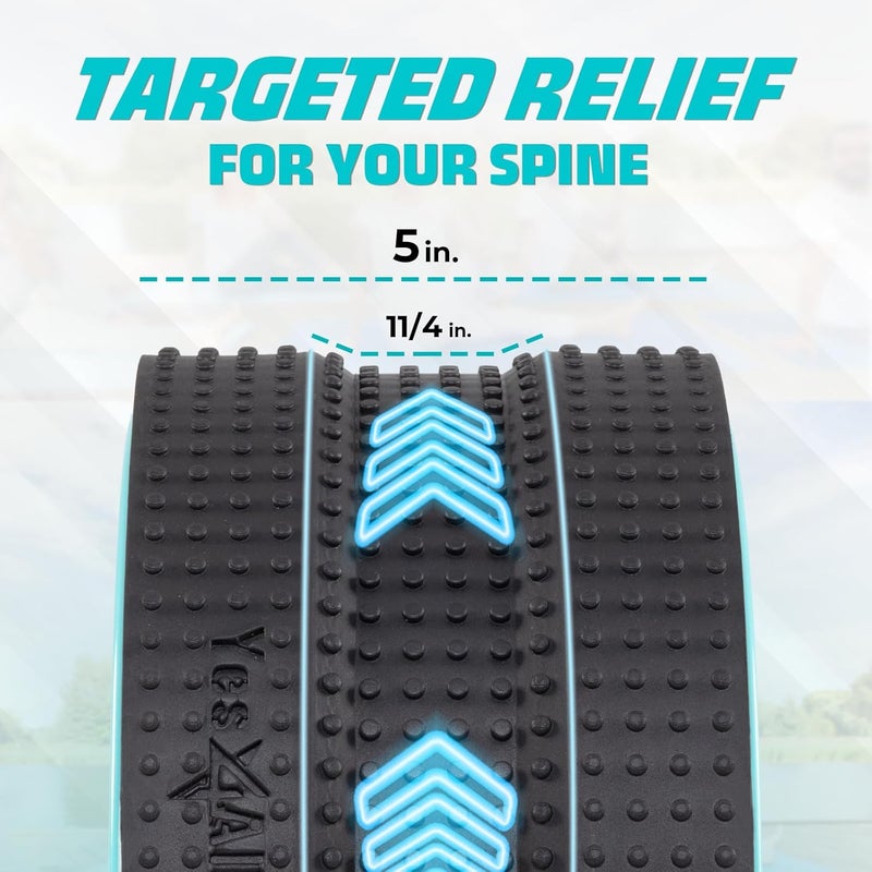 YES4ALL 500 رطل عجلة العمود الفقري أسطوانة رغوة عجلة اليوغا لآلام الظهر تمدد تدليك نقاط الزناد للظهر والورك والرقبة - Image 3