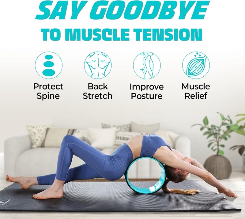 YES4ALL 500 رطل عجلة العمود الفقري أسطوانة رغوة عجلة اليوغا لآلام الظهر تمدد تدليك نقاط الزناد للظهر والورك والرقبة - Image 5