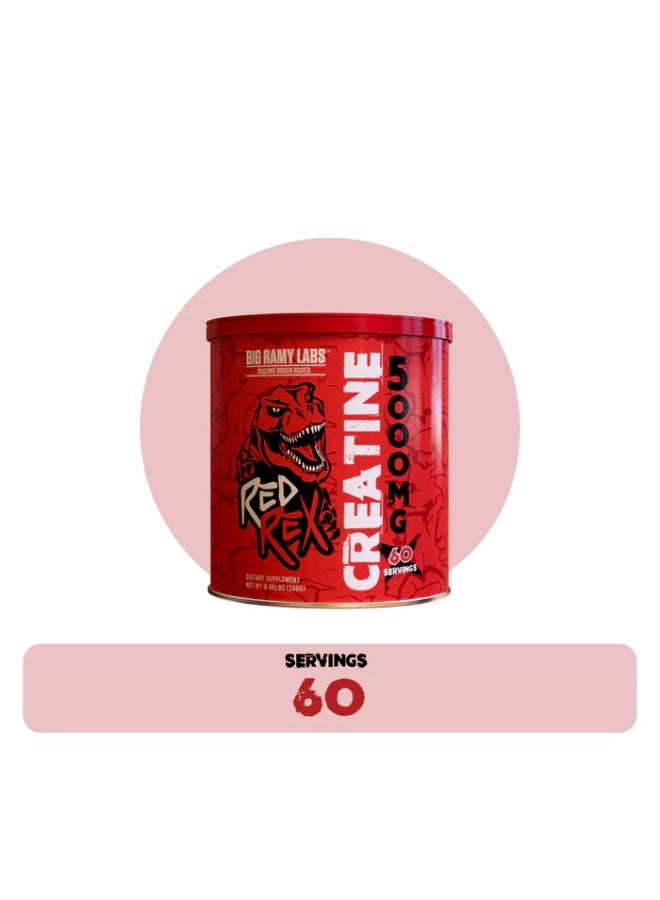مختبرات رامي الكبرى ريد ريكس كرياتين 5000 مج – أقصى قوة، بدون نكهة، 300 جم - 60 سكوب - Image 4