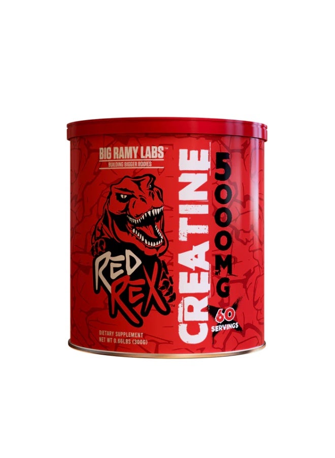 مختبرات رامي الكبرى ريد ريكس كرياتين 5000 مج – أقصى قوة، بدون نكهة، 300 جم - 60 سكوب - Image 1