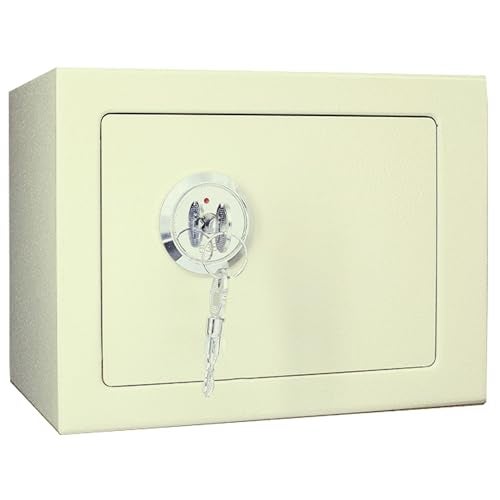 Kriva Stainless Steel Safe Locker for Home | Anti Theft Mechanical Key Lock Box with Two Keys & Bolts for Cash & Imp Doc. | Wall or Cabinet Anchoring Design Security Locker for Office, Hotel - Image 1