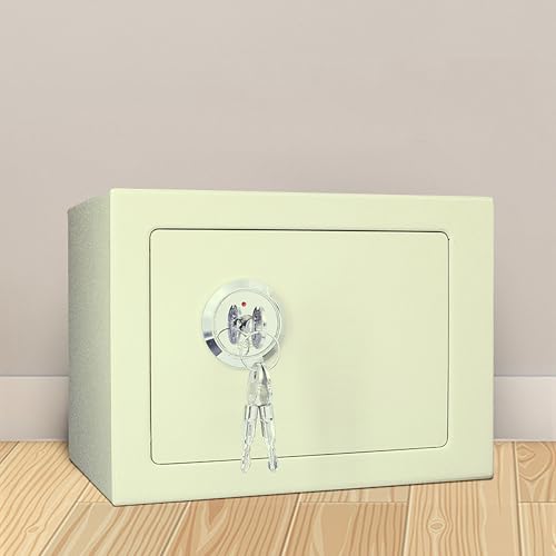 Kriva Stainless Steel Safe Locker for Home | Anti Theft Mechanical Key Lock Box with Two Keys & Bolts for Cash & Imp Doc. | Wall or Cabinet Anchoring Design Security Locker for Office, Hotel - Image 4