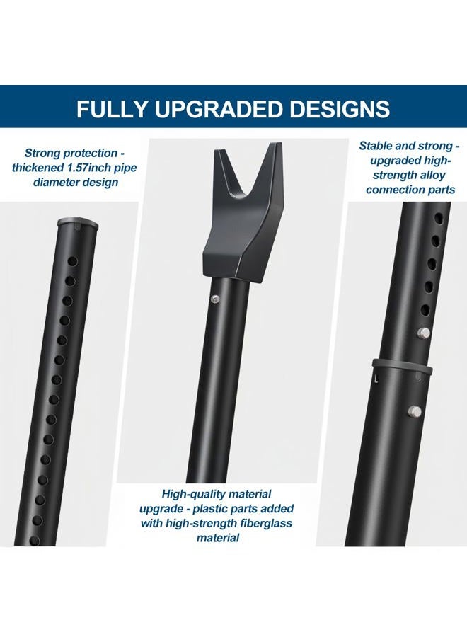 Rerishom Door Security Bar, Rerishom Door Stoppers Security bar,Heavy Duty Door Lock Security Door Jammer Door Stopper for Apartment, Hotel Room,Screen Door Hardware (Dark Black, 2 Pack) - Image 4