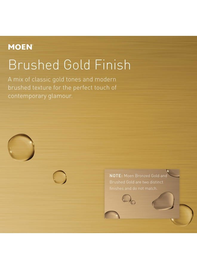 MOEN Weymouth Brushed Gold One-Handle Traditional Pulldown Kitchen Faucet with Power Boost, S73004BG - Image 3