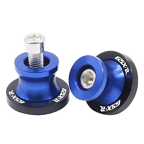 PPXIONG Motorcycle Swing Arm Sliders Spools 2pcs 8MM CNC Swing Arm Stand Screw for Suzuki GSXR 125 250 300 600 750 1000 Blue - Image 1
