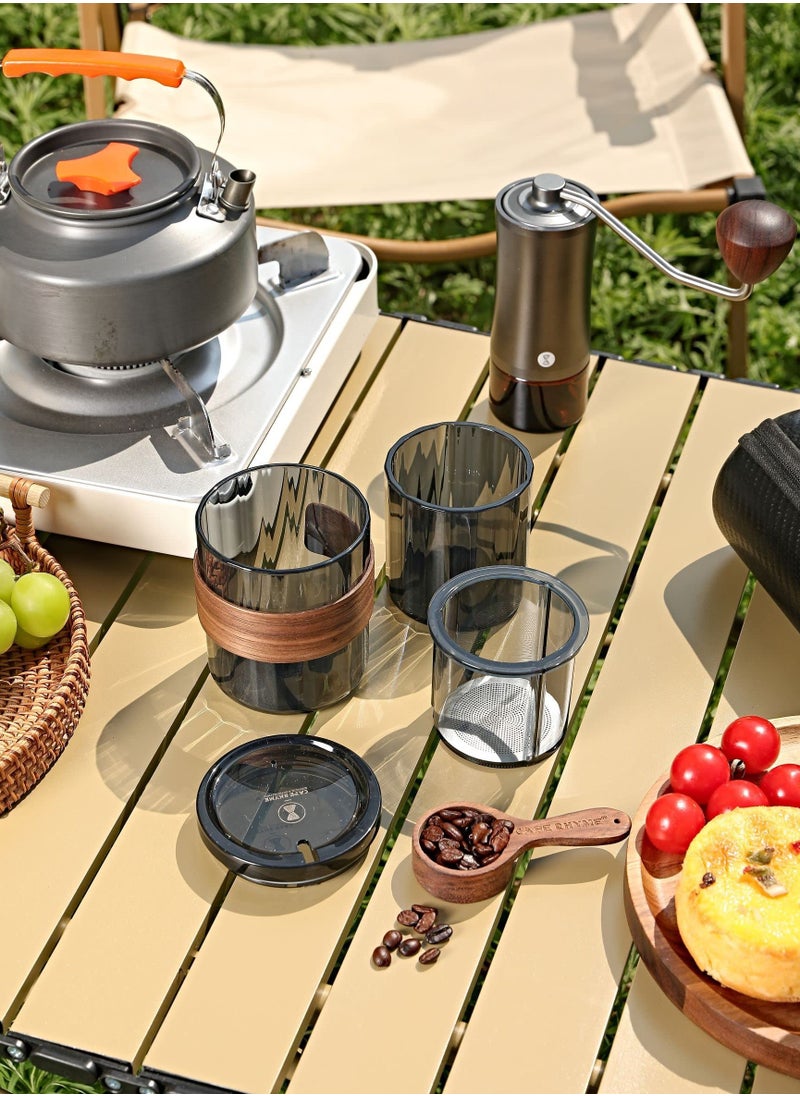 SYOSI Handmade Pour Over Coffee Maker travel pour-over coffee maker with Permanent Filter Hassle-Free Ways Make Manual Pour Over Coffee Hand Drip Coffee Brewer for Camping Travel Office Family  - Image 2