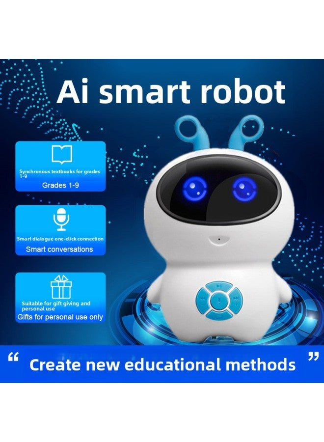 Intelligent Robot Early Education Children's Toys Ai Voice Wifi High-tech Educational Gifts Small White Learning Machine-Color:Super Baby-Blue - Image 2
