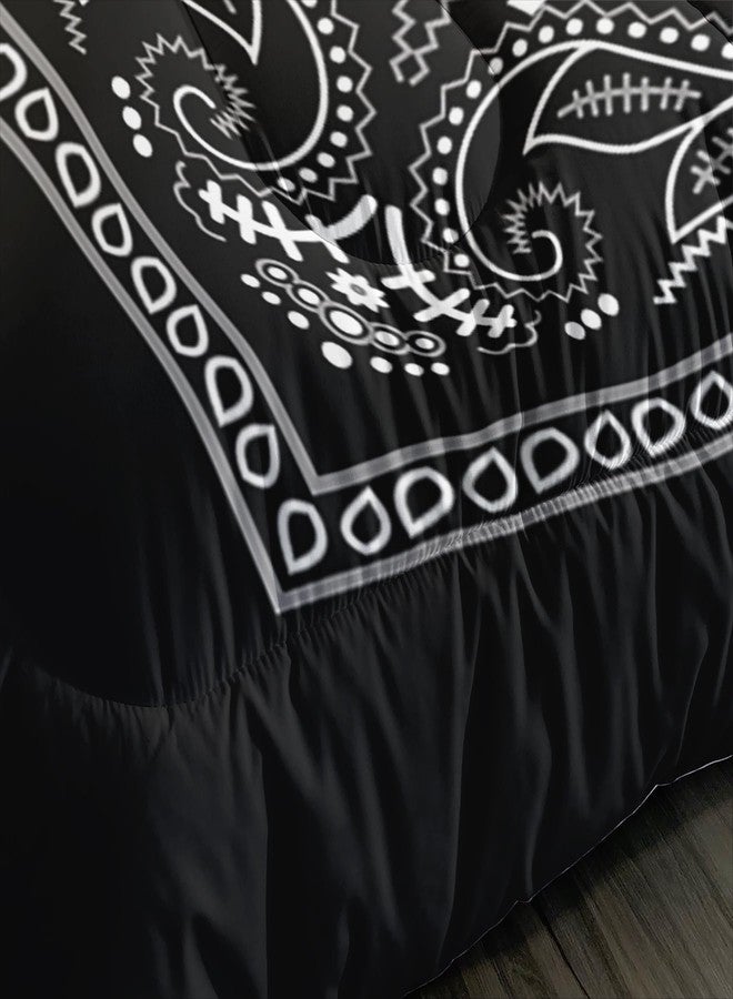 Tuzaovy Goth Bedding Sets Queen with Comforter,boho comforter set Queen size,Bohemian Bedding Queen Comforter Set,Gothic Bedding Decor Queen Comforter Set Western Boho Hippie - Image 4