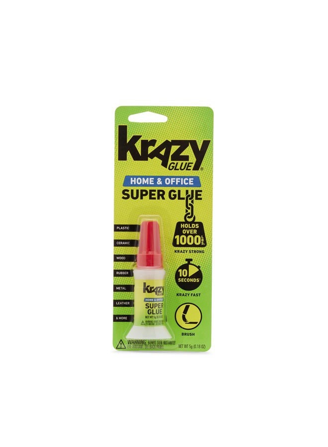 Krazy Glue , Home & Office, Super Glue, Brush Tip, 5g, 1 Count - Image 1