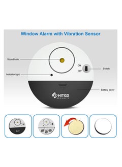 Y&D Wireless Home Security Window & Door Alarm, Anti-Theft Burglar Alert, Loud Vibration Sensor Warning Good for Home, Garage, Office, RV, Dorm Room  - Image 3
