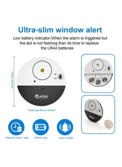 Y&D Wireless Home Security Window & Door Alarm, Anti-Theft Burglar Alert, Loud Vibration Sensor Warning Good for Home, Garage, Office, RV, Dorm Room  - Image 2