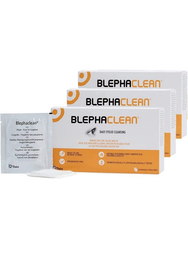 Blephaclean مناديل ليفاكليان 60 المعقمة للجفن لعلاج التهاب الجفن شحن مجاني - Image 2