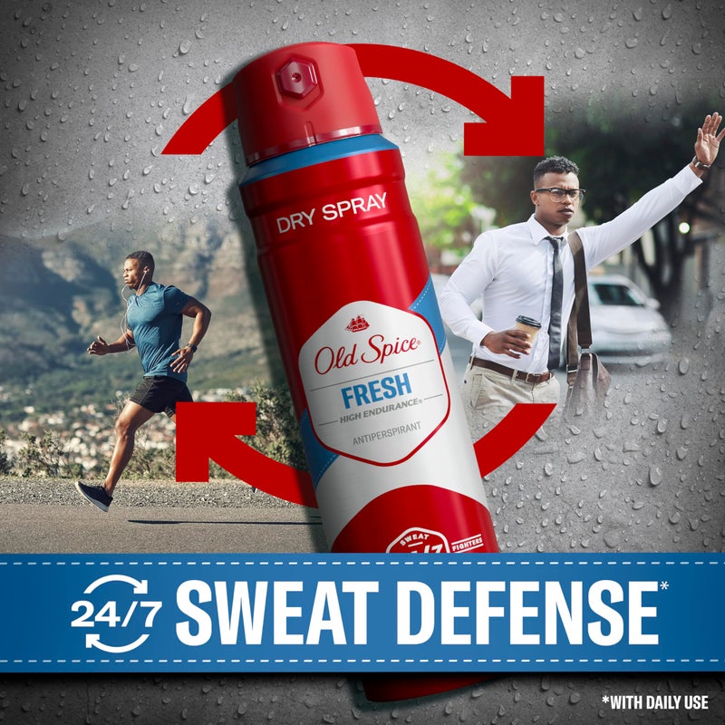 Old Spice سبراي مضاد للتعرق للرجال من أولد سبايس، قوة تحمل عالية، دفاع ضد العرق ورائحة 24/7، انتعاش ورائحة تدوم 24/7، رائحة منعشة، 4.3 أونصة (عبوة من 3) - Image 4