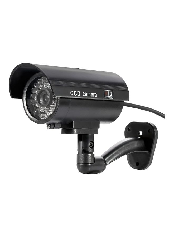 تومفيجن Tomvision Bullet Dummy Fake Surveillance Security CCTV Dome Camera Indoor Outdoor 1 Flashing LED Light and Security Alert Sticker Decals Black - Image 4