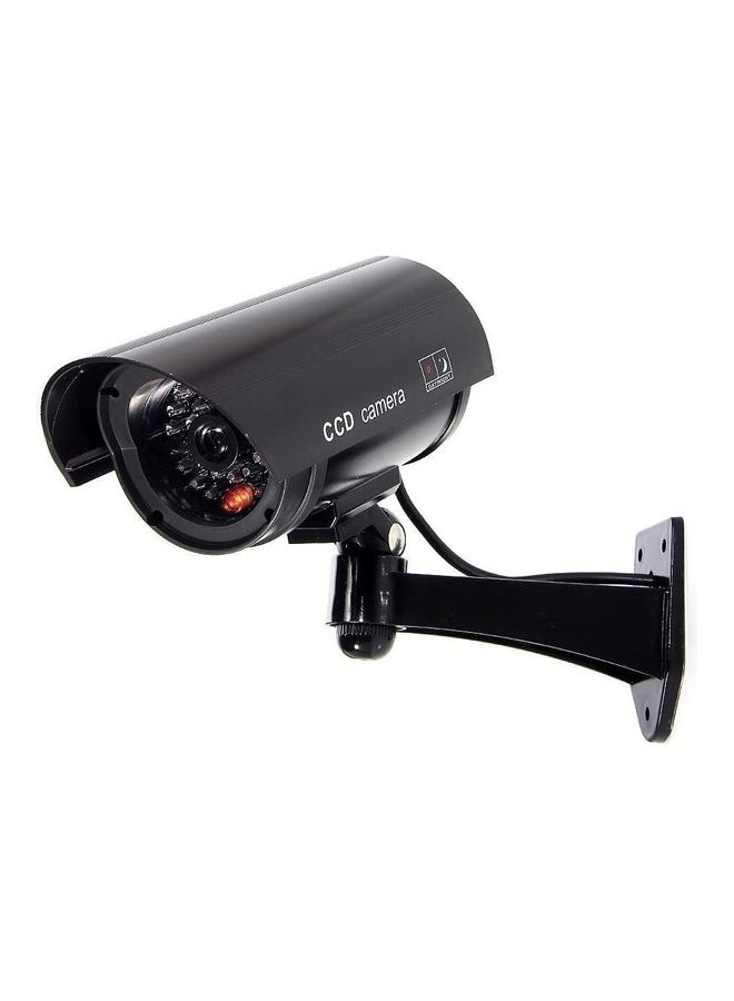 تومفيجن Tomvision Bullet Dummy Fake Surveillance Security CCTV Dome Camera Indoor Outdoor 1 Flashing LED Light and Security Alert Sticker Decals Black - Image 1