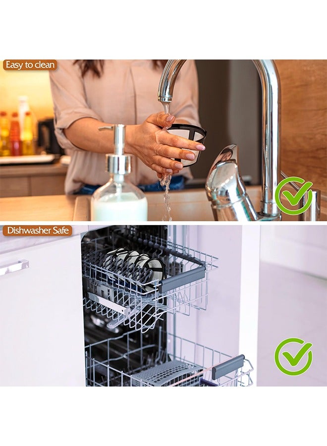 فانسكي 4 قطعة نوع قابلة لإعادة الاستخدام فلتر القهوة ، 8-12 فنجان قهوة دائمة سلة نوع فلتر القهوة - Image 5