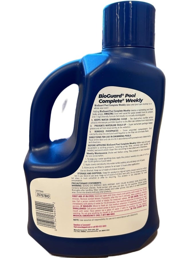 bioguard Pool Complete Weekly 3L 3-in-1 High-Intensity Clarifier Cleaner  - Image 1