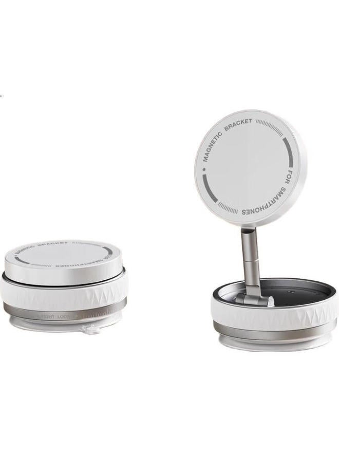 Lingchen Car Mount Phone Holder Car Navigation Windshield Dashboard Air Outlet Big Suction Cup - White - Image 1