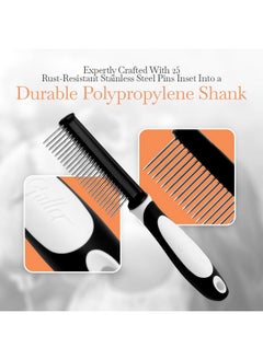 fuller brush Fuller Brush Single-Sided Pet Comb - 25 Rust-Resistant Stainless Steel Pins - Ergonomic Rubberized Easy Grip Handle - Remove Tangles, Mats & Reduce Loose Hair - Tool for Grooming Dogs & Cats  - Image 2