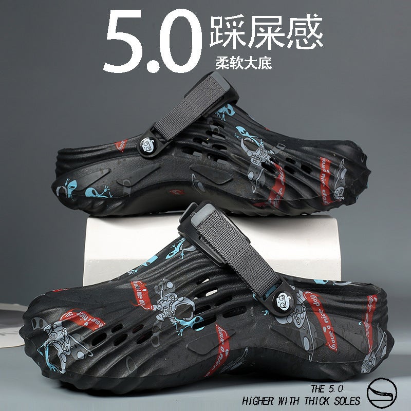 Fujian Manufacturer Clogs Sandals Size 47 Men'S Graffiti Thick-Soled Eva Shoes With A Stepping-On-Clouds Feel For Wading In Sand - Image 1