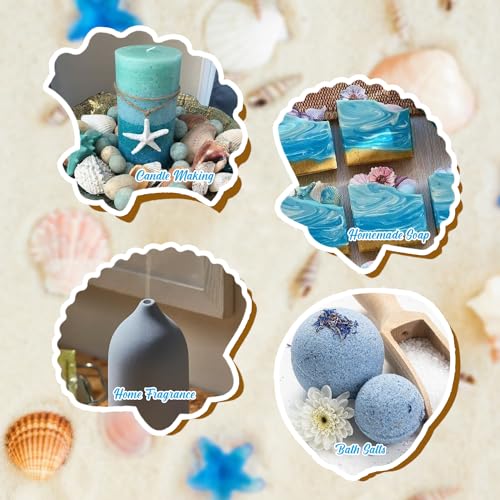 ARVIDSSON Summer Essential Oils Set, ARVIDSSON Tropical Fragrance Oil for Candle Making, Diffuser Scented Oil - Ocean Breeze, Pina Colada, Fresh Cotton, Pink Island, Plumeria, Coconut - Image 5