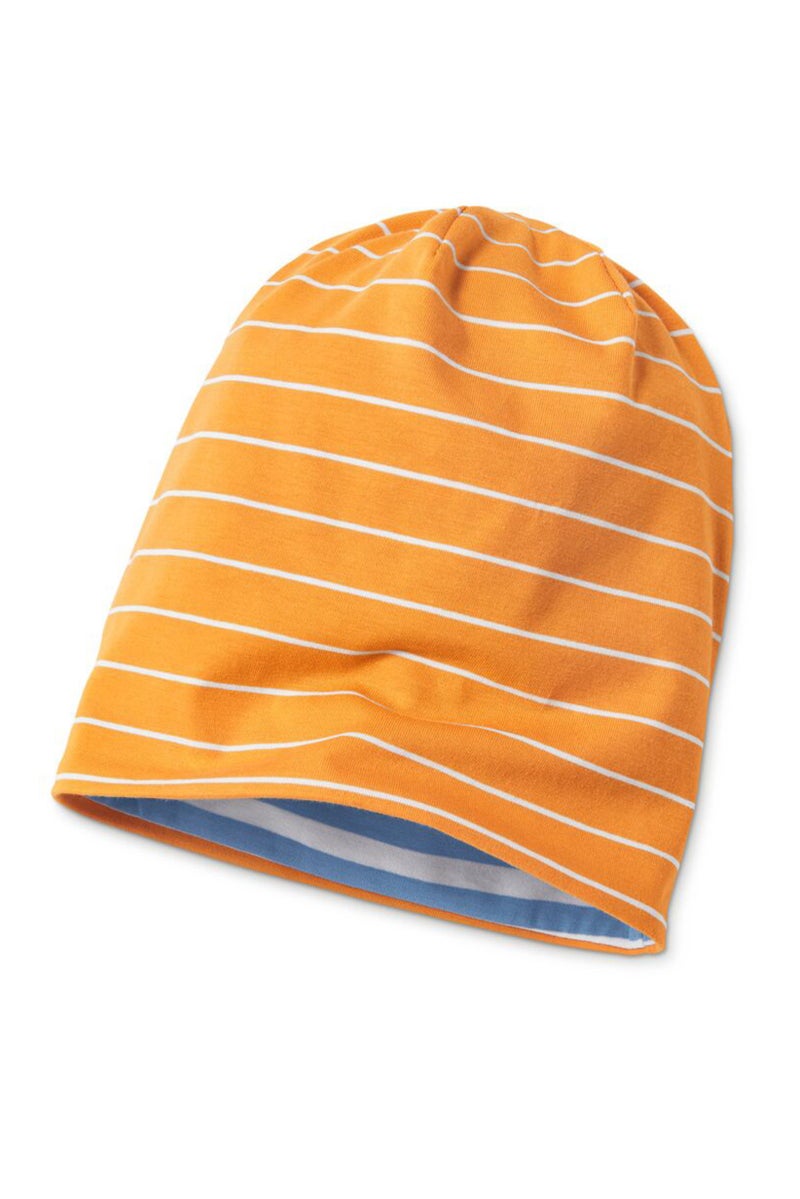 Tchibo Kids Boy Striped Reversible Beanie, Yellow - Image 1