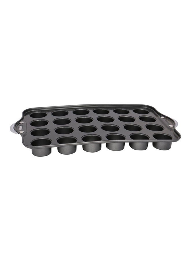 NIBEMINENT 24-Slot Cake Mould Black