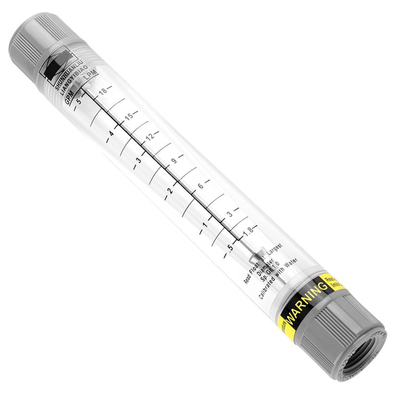 Tube Type Flow Meter for Liquid Pipeline Flowmeter 0.5‑5 GPM / 1.8‑18 LPM - Image 3