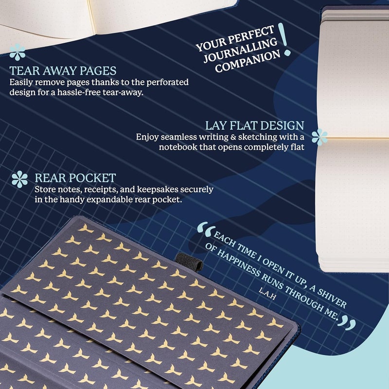 Dingbats* Notebooks دينغباتس* الحياة البرية A5 دفتر الحوت الأزرق - عادي هيكل عام متوازن - Image 5