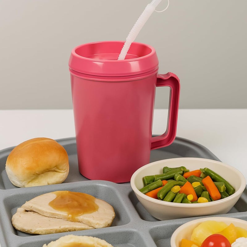 Vakly Insulated Hospital Carafe – 34 oz – Hot and Cold Refillable Water Bottle – With Flexible Straw and Pouring/Sipping Spout (1) - Image 4