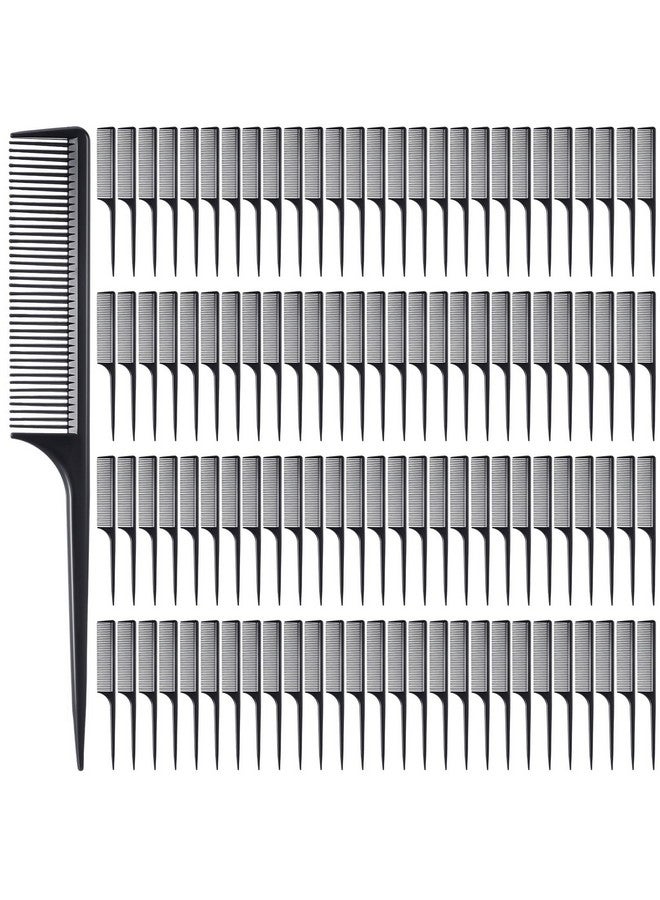 Yaomiao 300 Pcs Rat Tail Comb Bulk Hair Styling Comb Root Teasing Comb Fine Tooth Parting Combs For Braiding Hair Plastic Black Comb For Men And Women Home Salon Barber Shop Supplies - Image 1