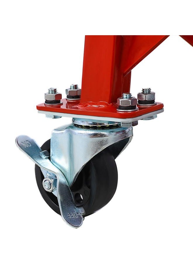 Tzou 300 Lbs Hydraulic Motorcycle Scissor Jack Lift Foot Step with 4 Wheels Jack Stand Portable Lift Table Heavy Duty Hydraulic Motorcycle Lift Table Adjustable Lift Jack Stand for Small Dirt Bikes - Image 4