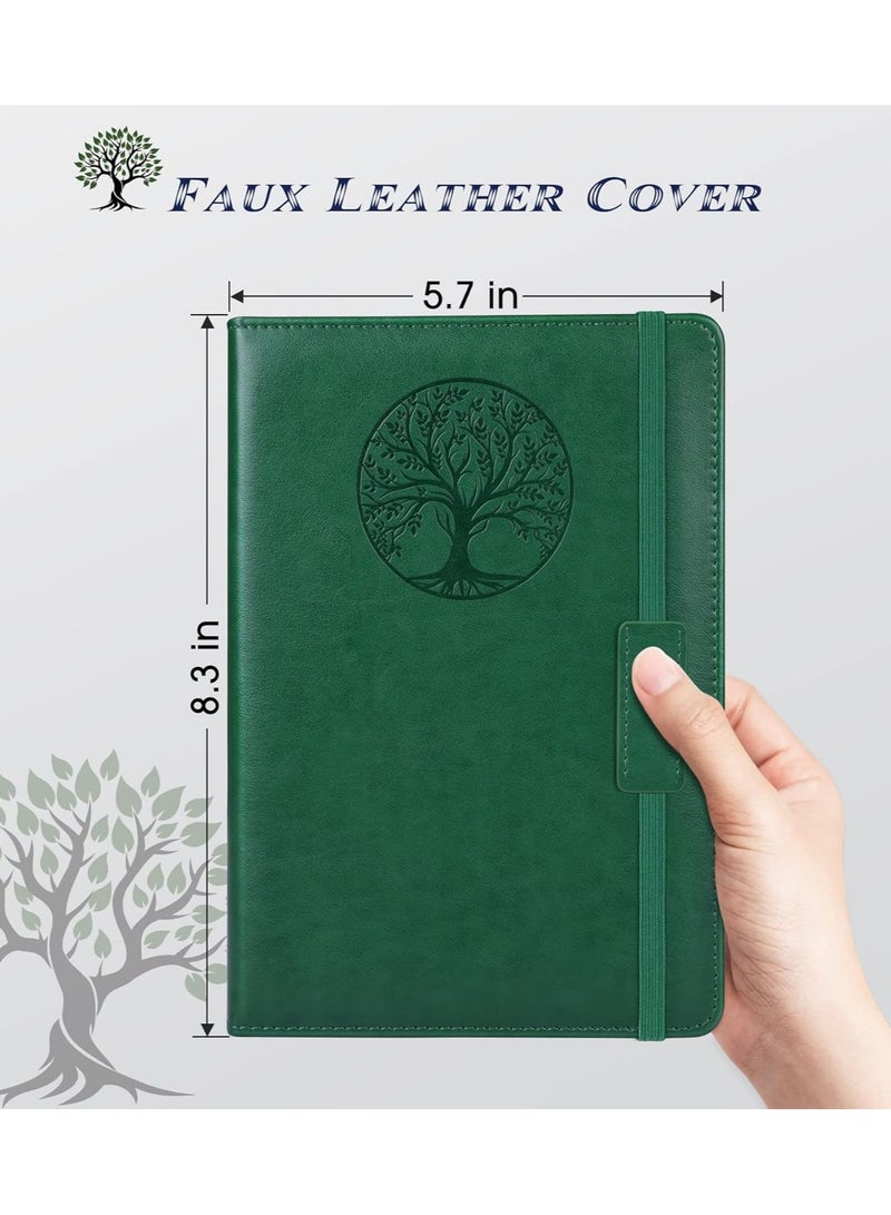 Generic 256 Pages Hardcover Notebook , A5 Leather Lined Journal Book For Women and Men Writing,Travel,Business,Work and School,College Ruled Notebooks for Note Taking,Diary Notepad 5.7"×8.3",Green  - Image 5