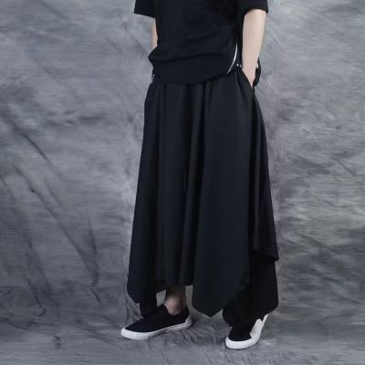 Mens Plus Size Yamamoto-Inspired Wide Leg Pants 515# Pointed Leg-Culottes
