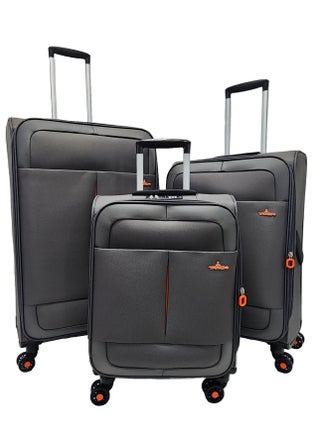Soft Shell Trolley Luggage Set 3 Expandable Lightweight Suitcases With 4 Wheels - pzsku/Z4EC219D58603AE486176Z/45/_/1711707535/2ab28c57-93f3-42e0-8dd5-c4471c25a6fd