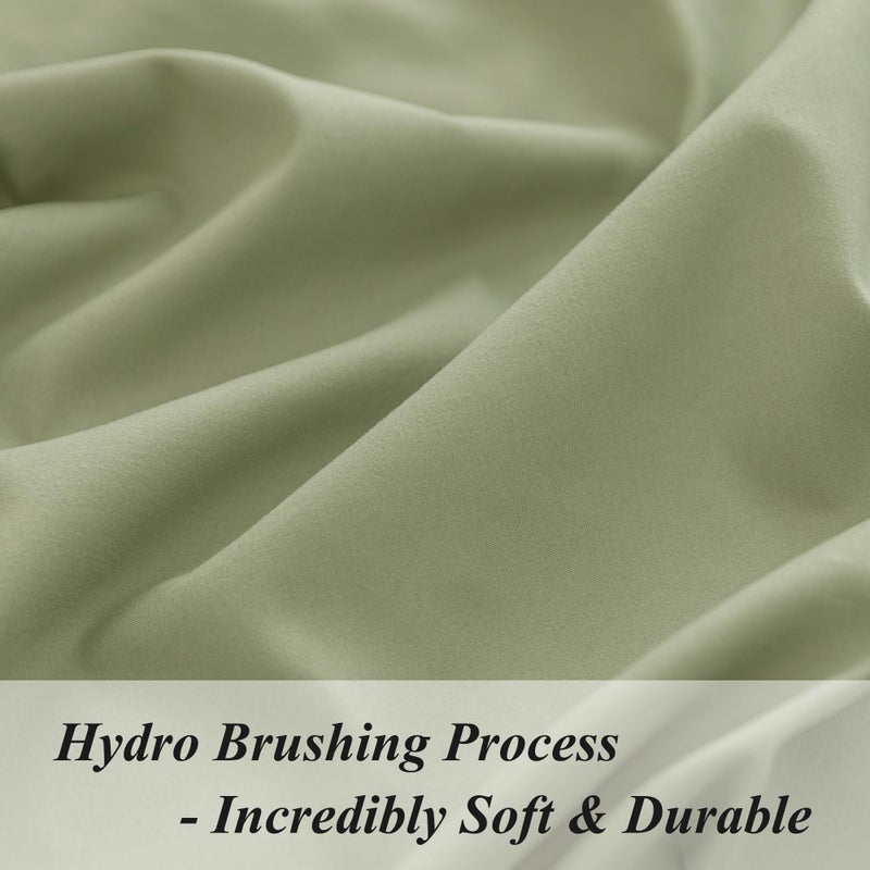 ALYVIA SPRING Twin Fitted Sheet Only - Premium 1800 Super Soft & Cozy Microfiber, Wrinkle, Fade, Shrinkage Resistant Deep Pocket Twin Size Fitted Bottom Sheet, Sage - Image 2