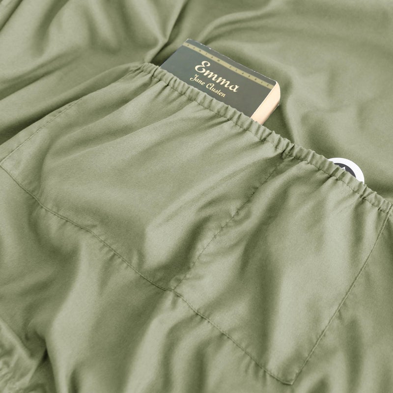 ALYVIA SPRING Twin Fitted Sheet Only - Premium 1800 Super Soft & Cozy Microfiber, Wrinkle, Fade, Shrinkage Resistant Deep Pocket Twin Size Fitted Bottom Sheet, Sage - Image 5