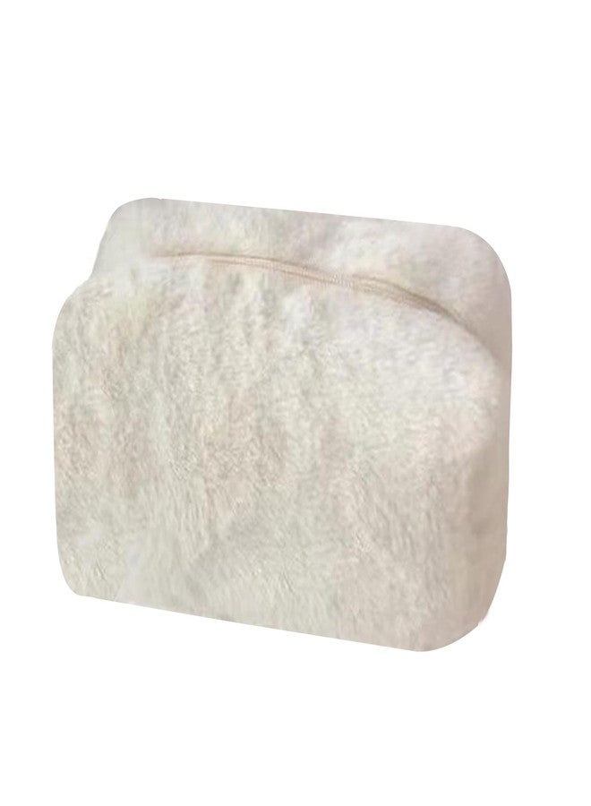 HABUAETY Makeup Bag Small Cosmetic Bags for Purse Women Girls Plush Simple Make Up Pouch - Image 1