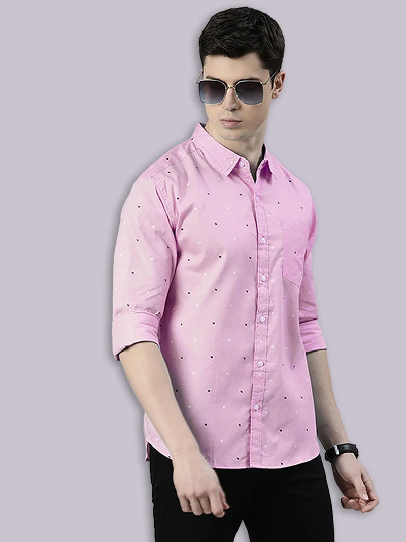 Joven  Light Pink Casual Shirt for Men for Men | Best Price UAE