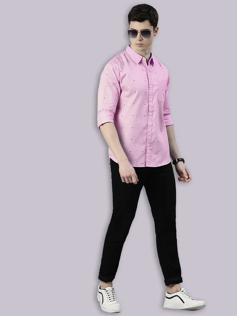 Joven  Light Pink Casual Shirt for Men for Men | Best Price UAE